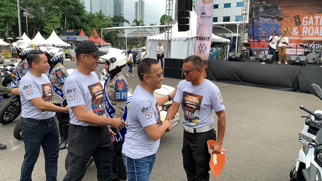 Volkswagen Club Indonesia gelar acara Gathering Dan Road Safety di Lapangan Presisi Ditlantas Polda Metro Jaya